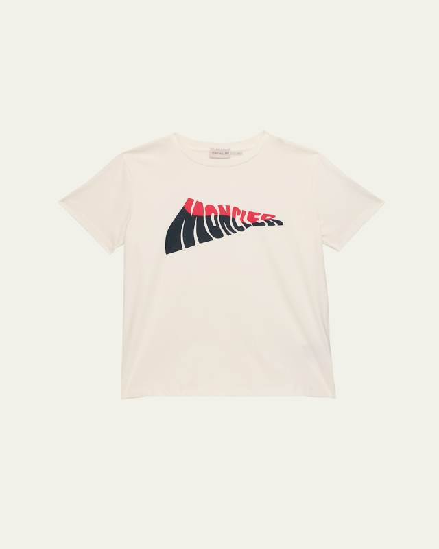 Boy's Bicolor Logo-Print T-Shirt, Size 4-